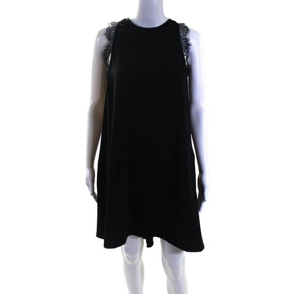 Elle Lauri Womens Cotton Textured Striped Layered Dresses Black Size M L Lot 2 - Picture 5 of 8